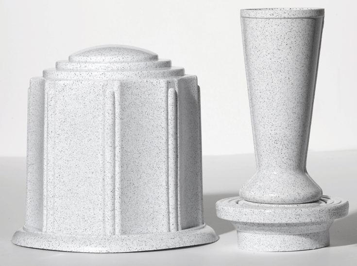 White Granite Urn & Vase Canister Set